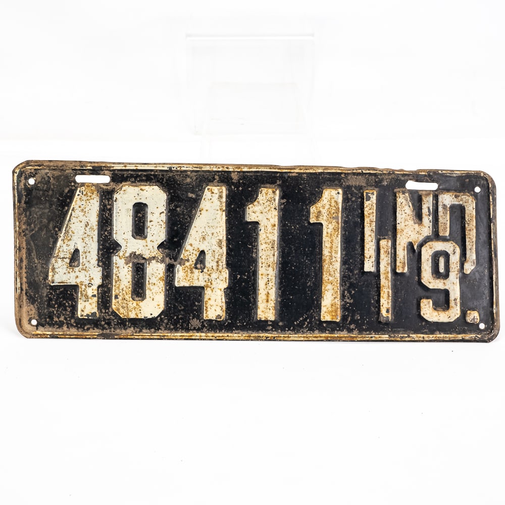 Indiana 1919 License Plate (1 of 4)