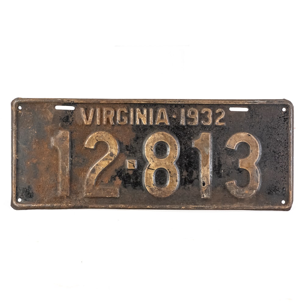 Virginia 1932 License Plate (1 of 3)
