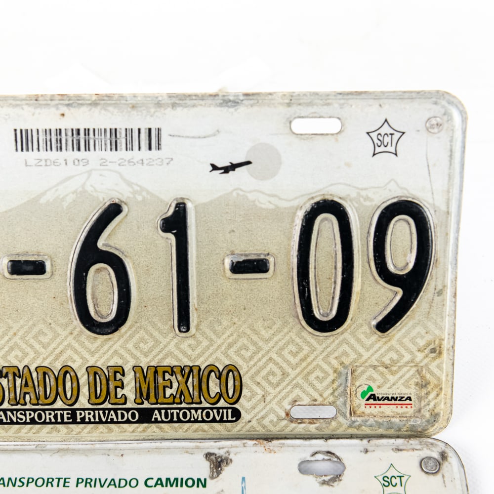 2 Mexico License Plates - 3