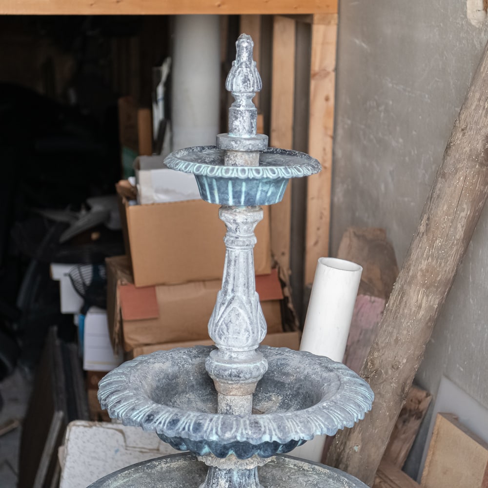 Four Tiered Cast Iron Water Fountain (Roof) - 2