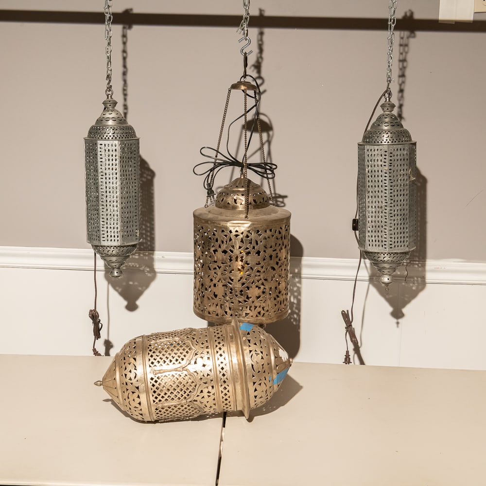 Moroccan Style Filigree Brass Lanterns (4) (1 of 3)