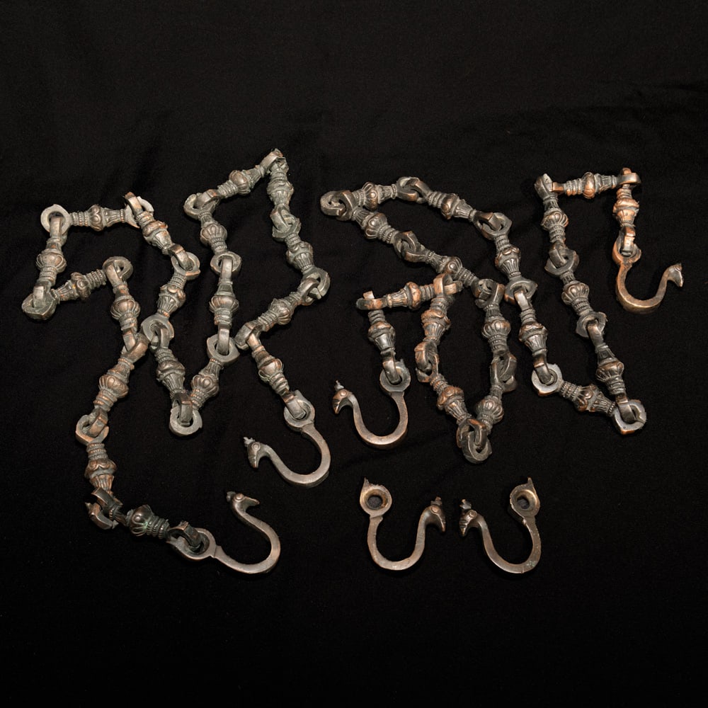 Pair of 5' Cast Bronze Peacock Chains (1 of 4)