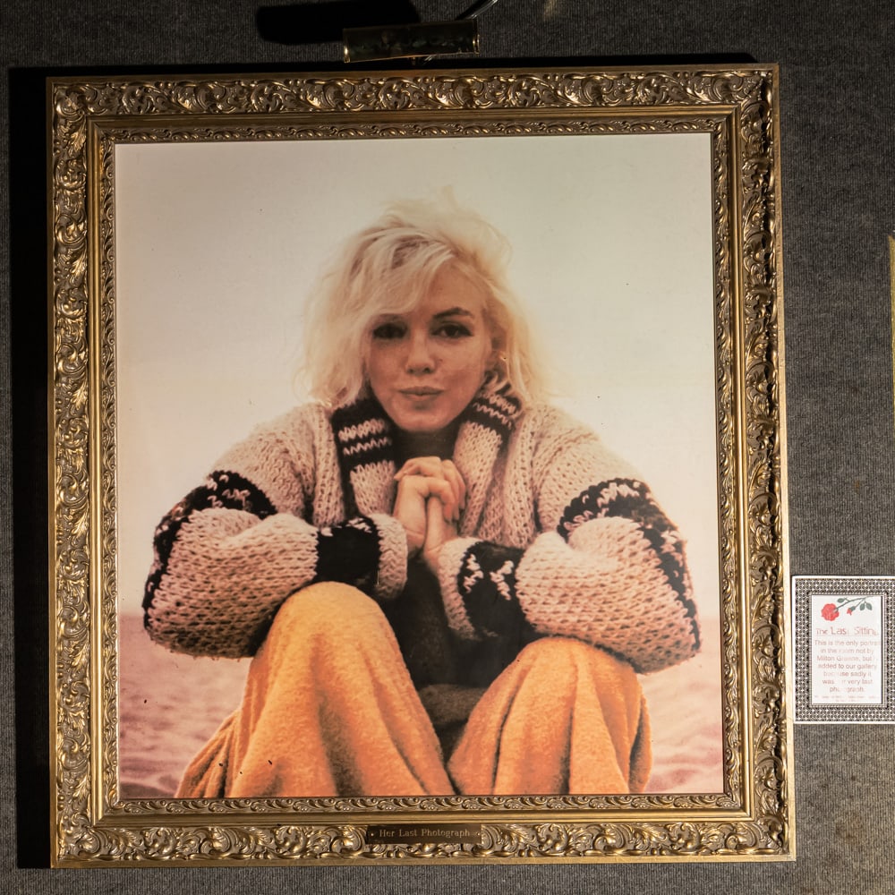 Marilyn Monroe's Last Photograph: Photographed by George Barris on Malibu Beach in 1962, it is widely regarded as the last photo of her taken just 3 weeks before her death on August 4th. In good condition. Framed with light. Measures