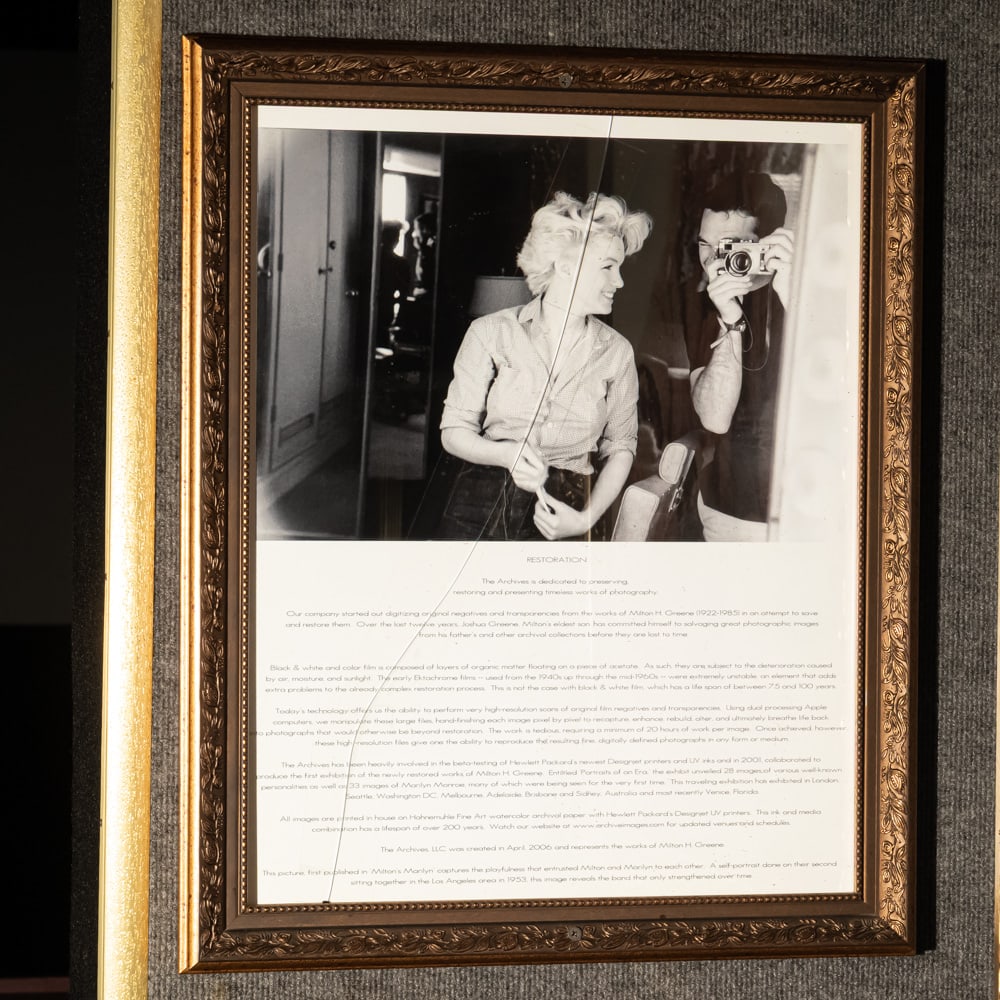 Milton Greene & Marilyn Monroe Photo: A rare and intimate piece of Hollywood history, this "Restoration" series archival print captures a 1953 self-portrait of legendary photographer Milton H. Greene and Marilyn Monroe. First published in