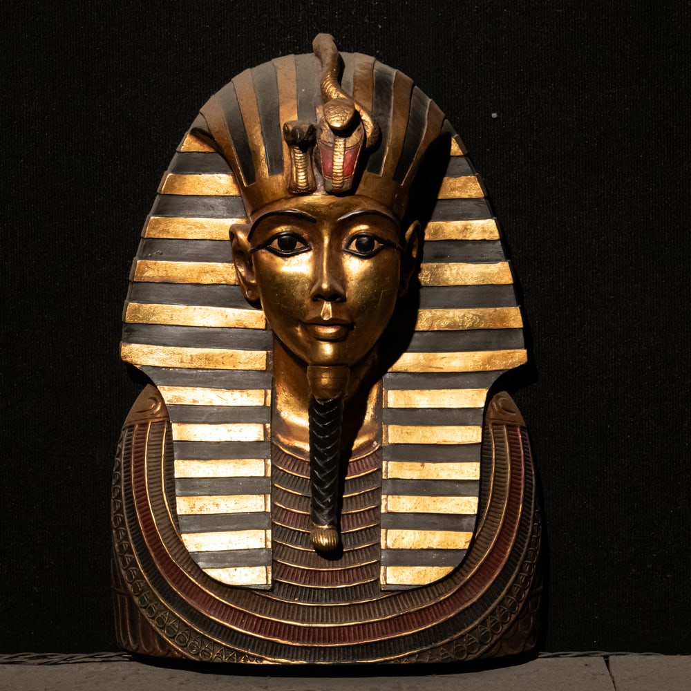 Golden Tutankhamun Burial Mask Redux Sculpture (1 of 1)