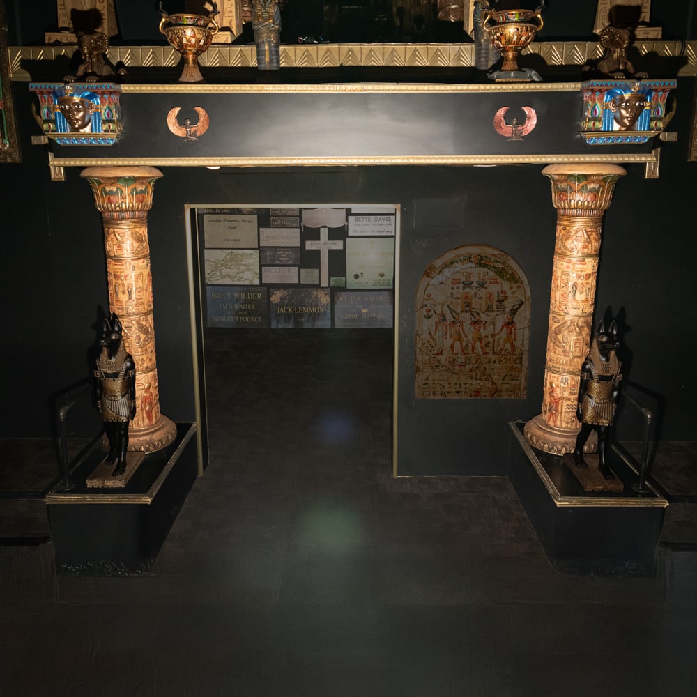 Grand Egyptian Revival Entrance Archway w/Vases (1 of 8)