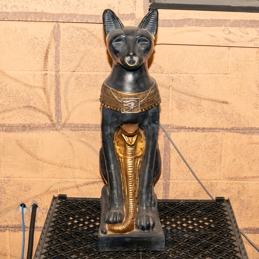 Large Egyptian Bastet Cat Resin Statue (1 of 2)