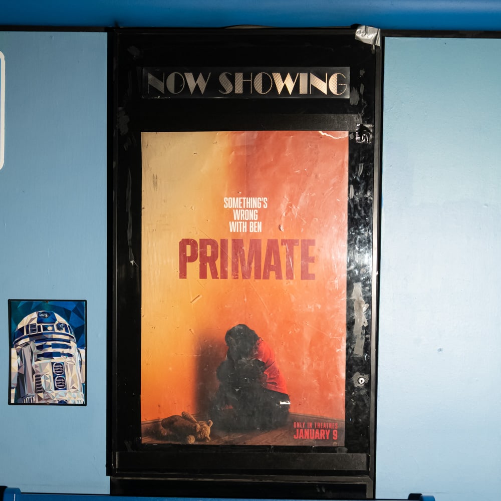 Now Showing Movie Poster Case Theater #2: Back lit Now Showing one sheet movie poster case in good condition. Has lock and key. Overall measures 31.25" wide X 53.25" tall X 3.75" deep.Please use photos to judge condition and bid accordingly.