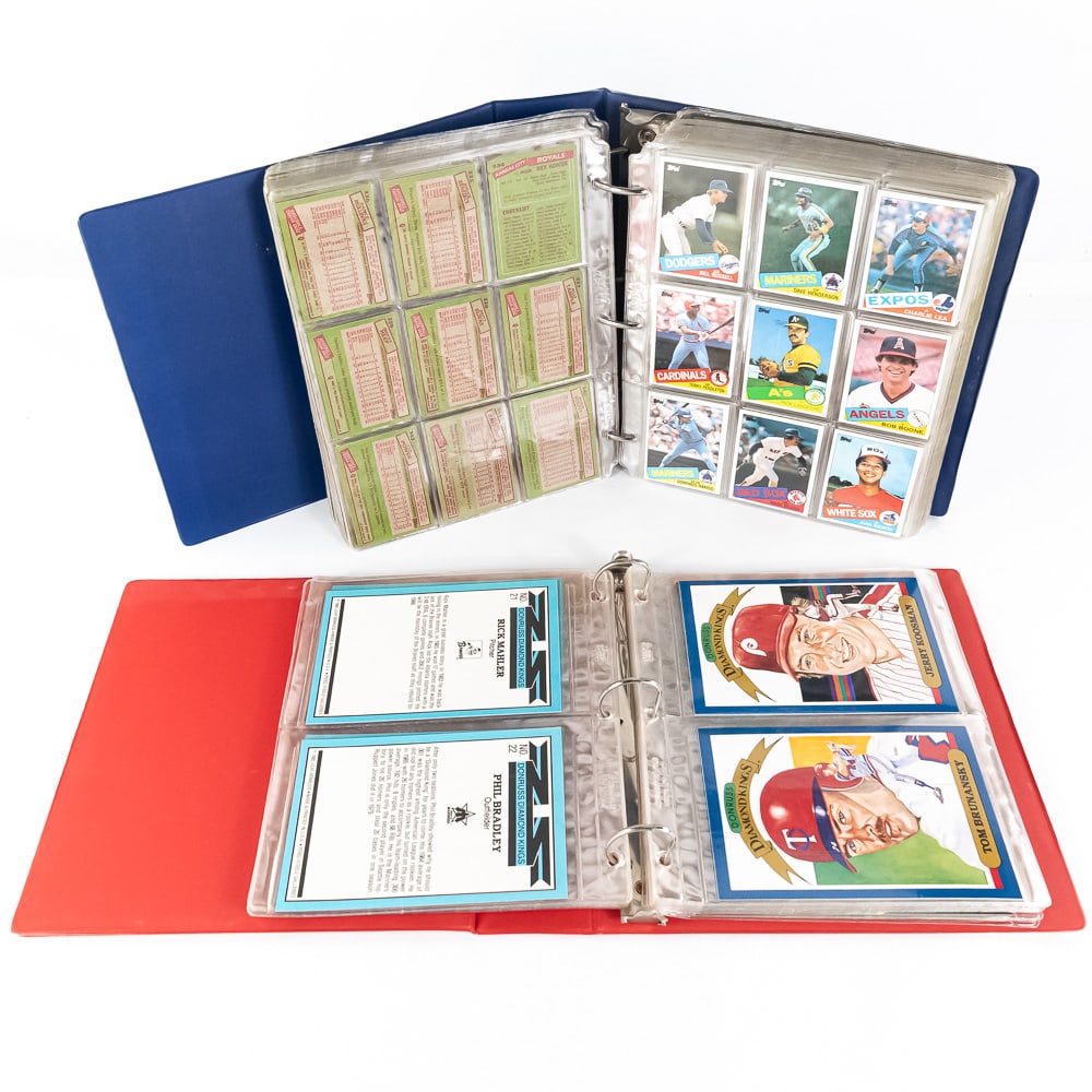 '85 Topps & '85 & '86 Donruss Super DK Binder Sets: Collection features 1985 Topps MLB Baseball complete binder set 1- 792 AND 1985 & 1986 Donruss Super Diamond King (5 x 7) complete binder sets. All EX NM perfect additions to your collection, please u