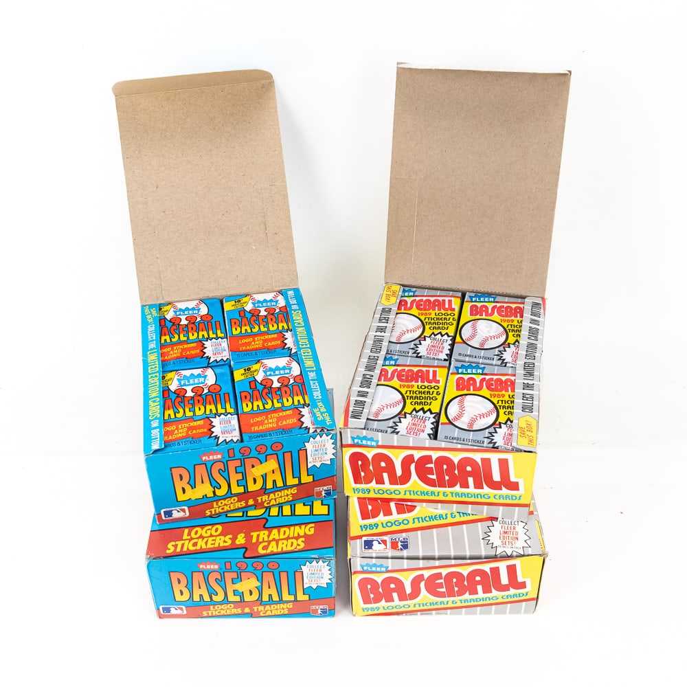(2) 1989 Fleer MLB & (2) 1990 Fleer MLB Wax Boxes (1 of 5)