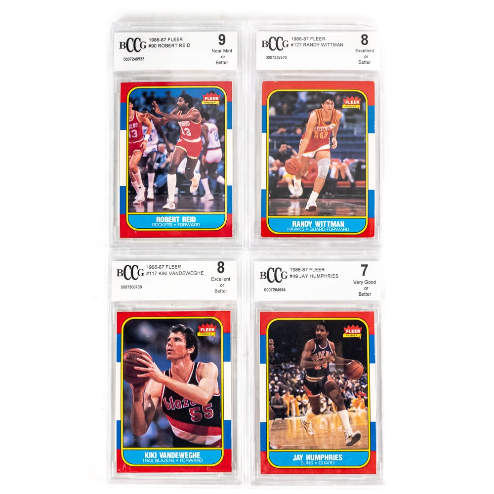 1986 NBA Fleer Humphries Reid Vandeweghe Wittman (1 of 9)