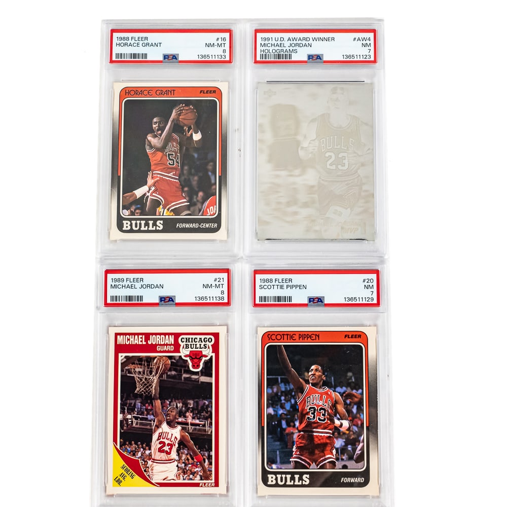 89 Fleer Jordan PSA 8 1991 Upper Deck Holo PSA 7 + (1 of 9)