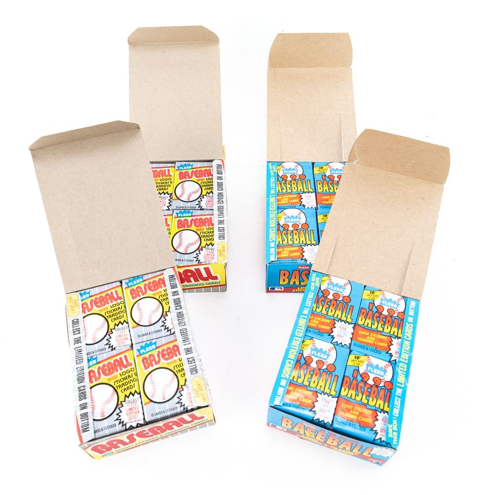 (2) 1989 Fleer MLB & (2) 1990 Fleer MLB Wax Boxes (1 of 5)