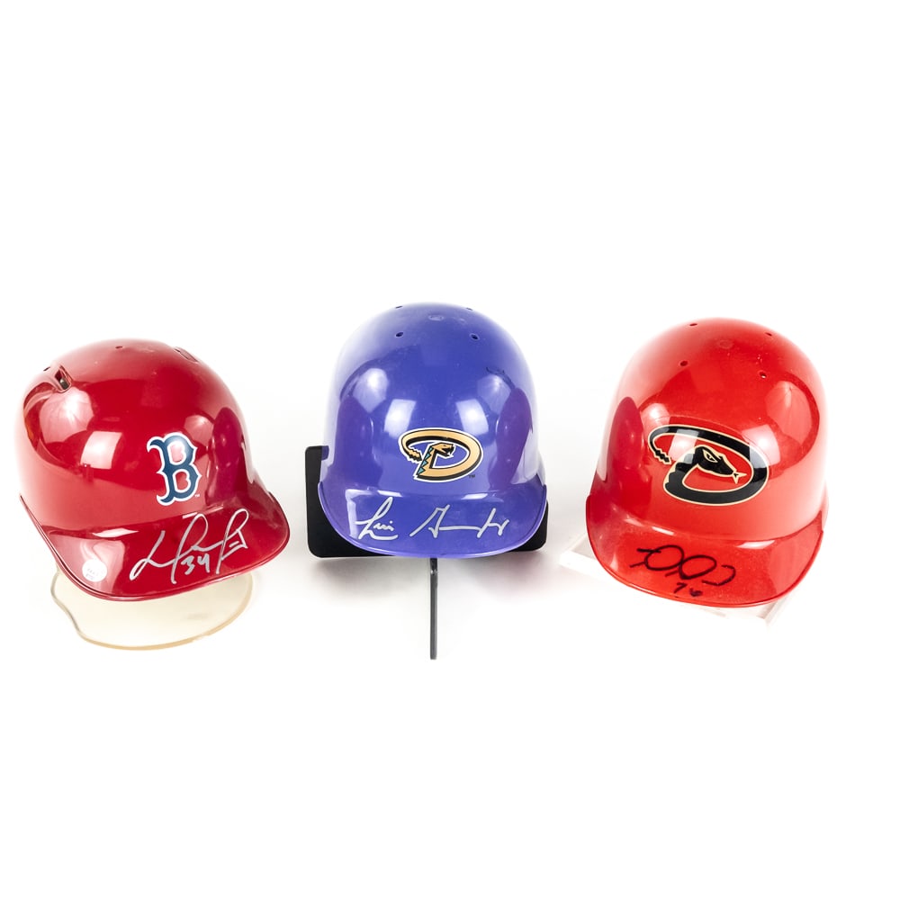D. Ortiz, L Gonzalez Z. Gallen AUTO Mini Helmets (1 of 16)