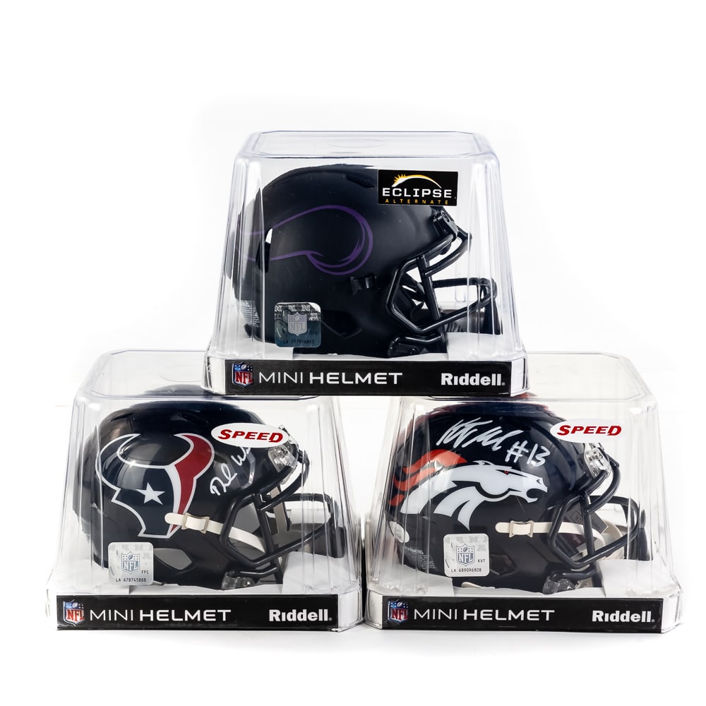 KJ Hamler & Deshaun Watson AUTO Mini Helmet & NIB (1 of 15)