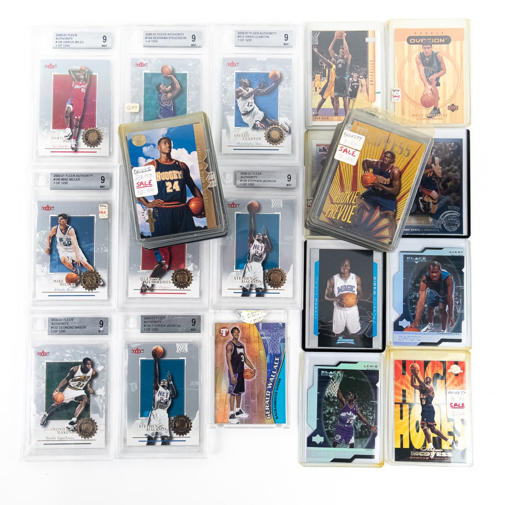 (8)2000-01 Fleer Authority Slabs & (50)Stars RCs + (1 of 6)