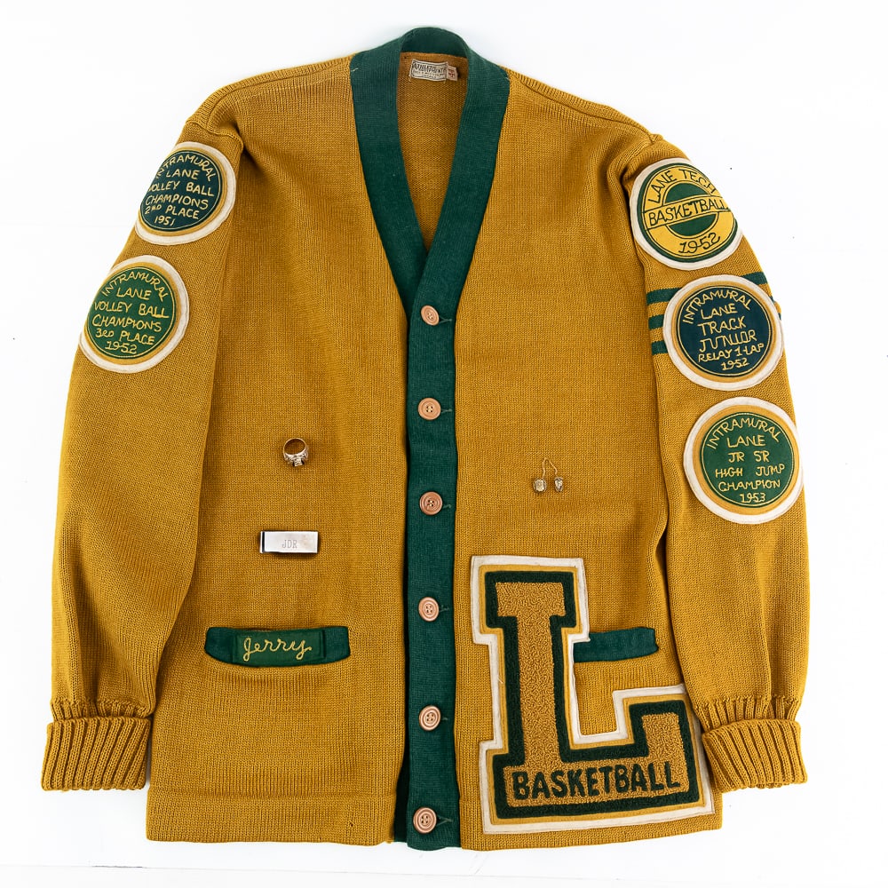 50s Lane Tech Varsity Sweater 10k Class Ring & Pin (1 of 19)
