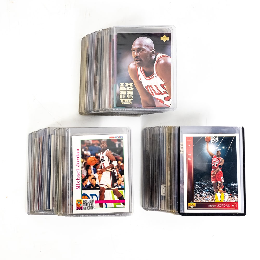 (60) Assorted Michael Jordan Raw Cards UD Topps + (1 of 9)