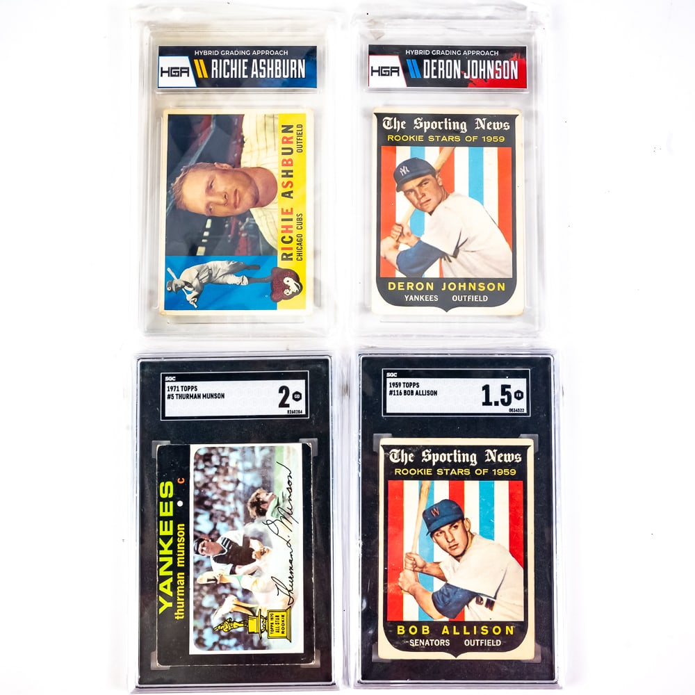 60 Topps Richie Ashburn 71 Topps Munson SGC 2 More (1 of 9)
