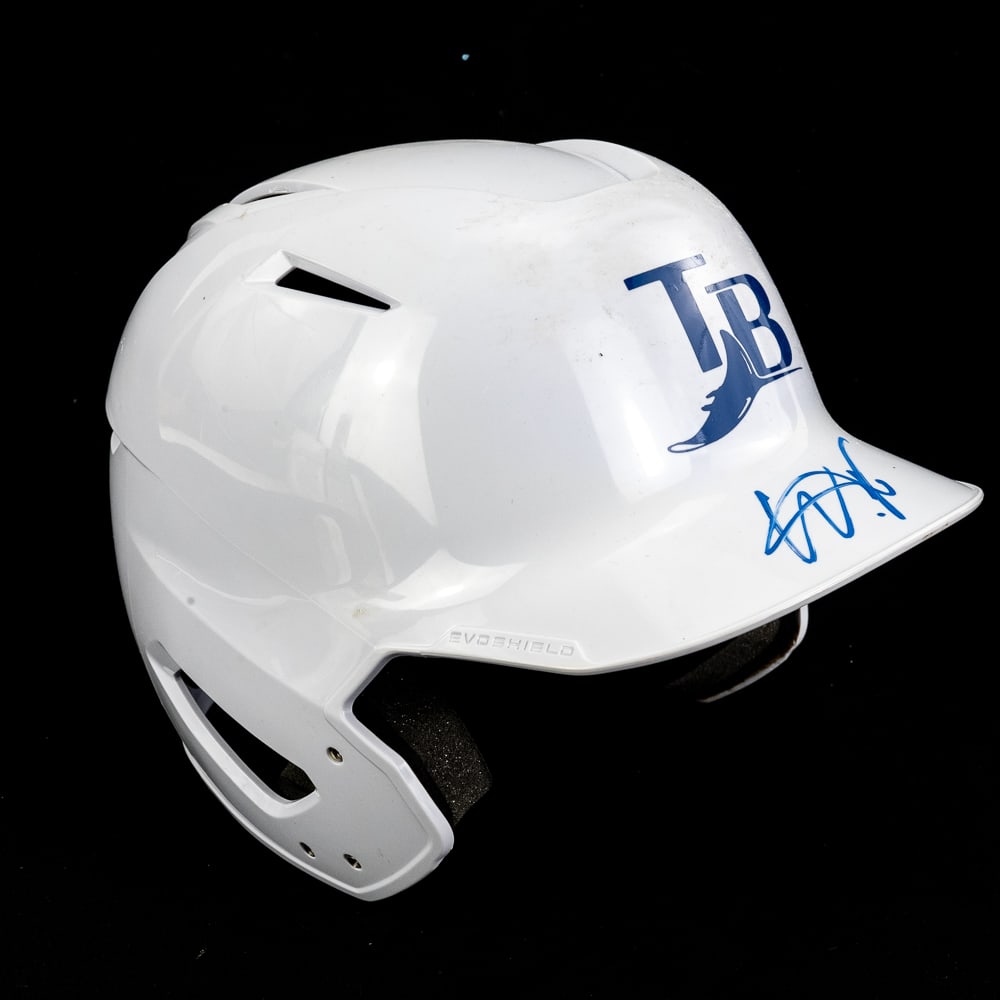 Wander Franco Signed TB Rays Batting FS Helmet JSA (1 of 8)