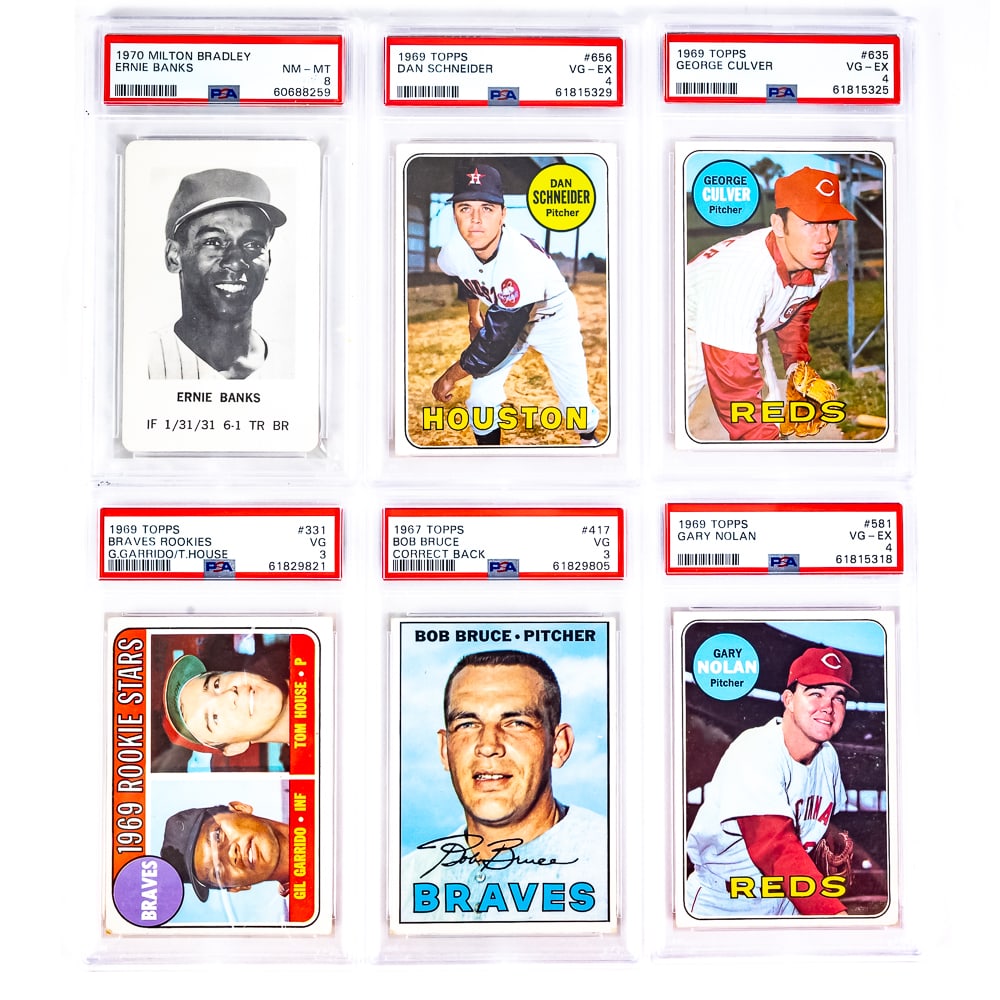 70 Milton Bradley Banks PSA8 & '69 Topps PSS Slabs (1 of 13)