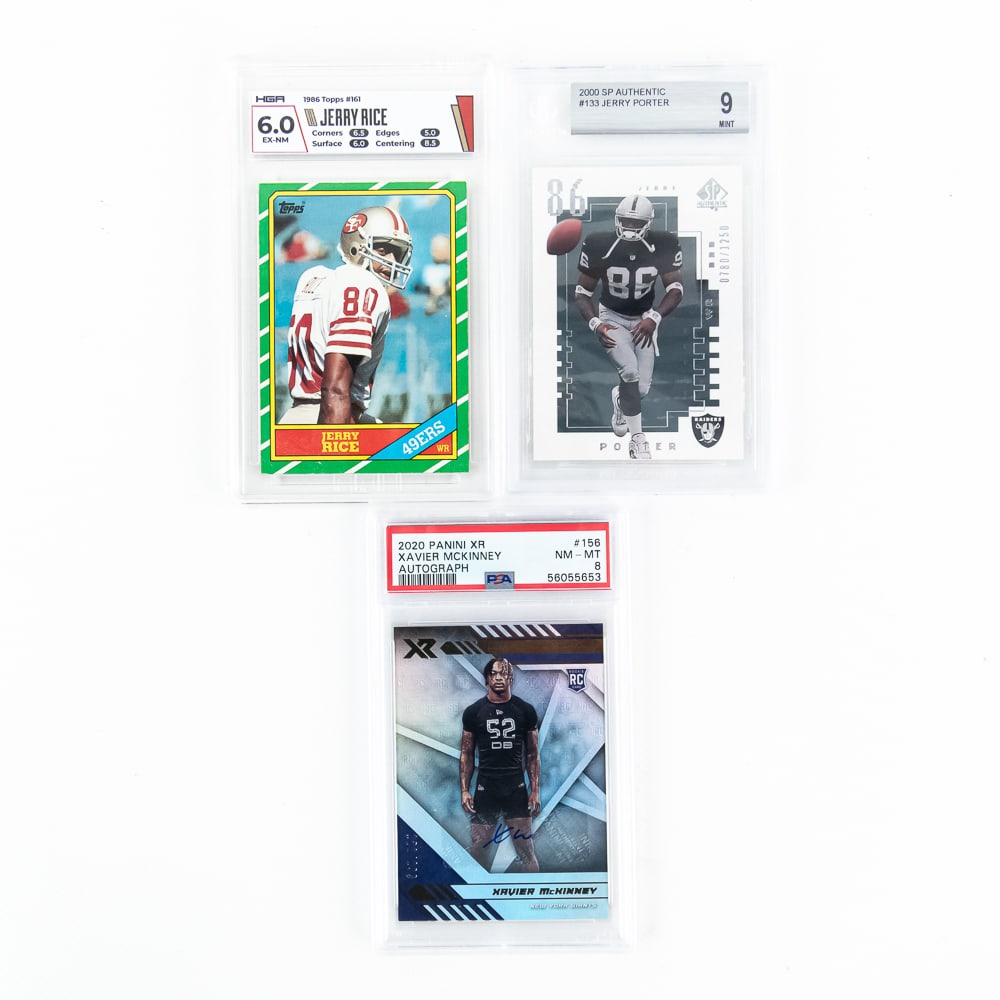 1986 Topps #161 J. Rice RC HGA 6 McKinney Auto &++ (1 of 7)