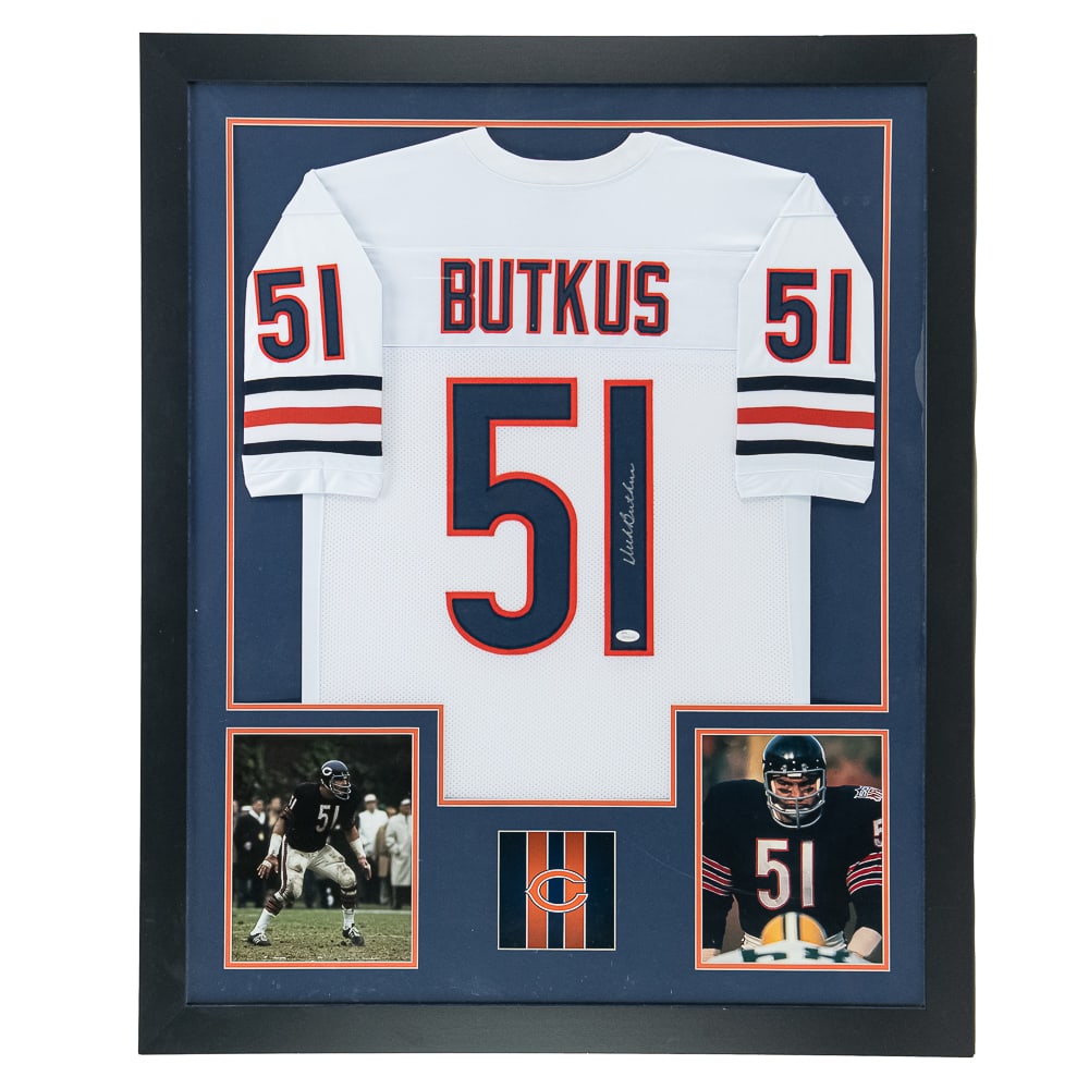Framed Dick Butkus AUTOGRAPHED Bears Jersey JSA (1 of 7)