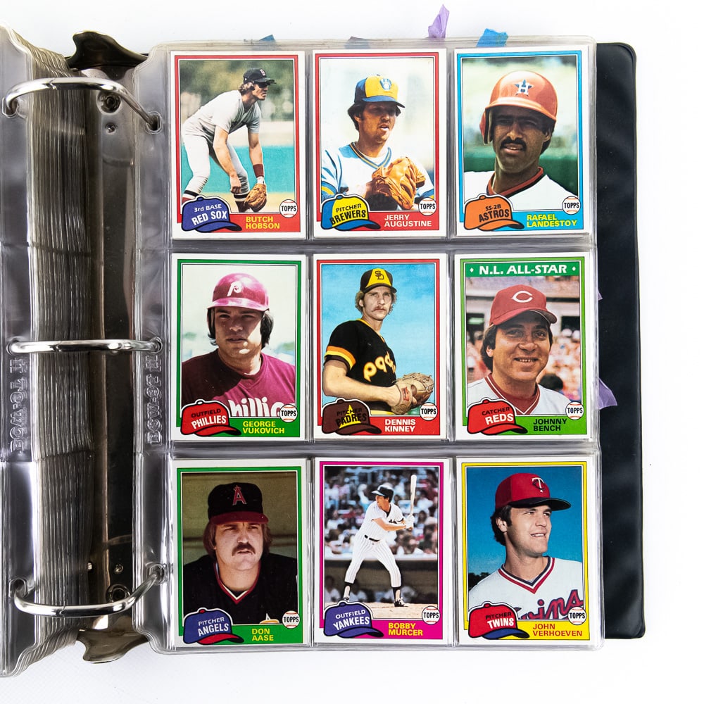 Complete 1981 Topps MLB Baseball Binder Set - 13