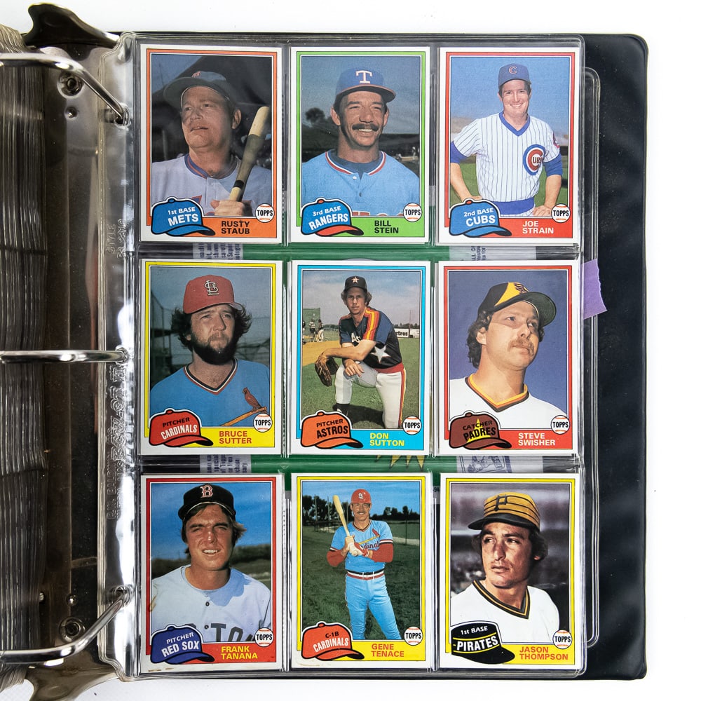 Complete 1981 Topps MLB Baseball Binder Set - 19