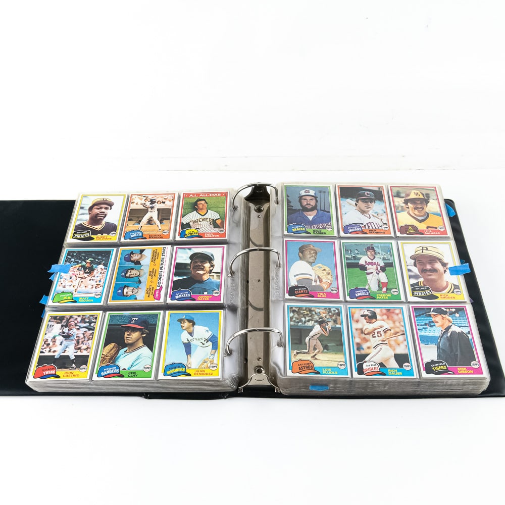 Complete 1981 Topps MLB Baseball Binder Set