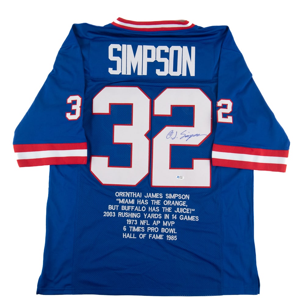 OJ Simpson AUTOGTAPHED Buffalo Bills Jersey COA (1 of 8)
