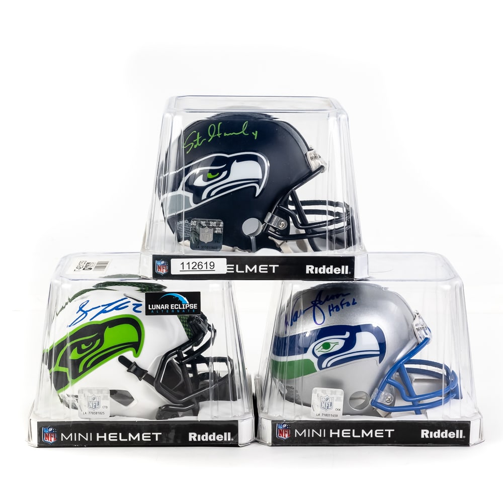 Warren Moon D Lock S Hauschka AUTO Mini Helmets ++ (1 of 16)