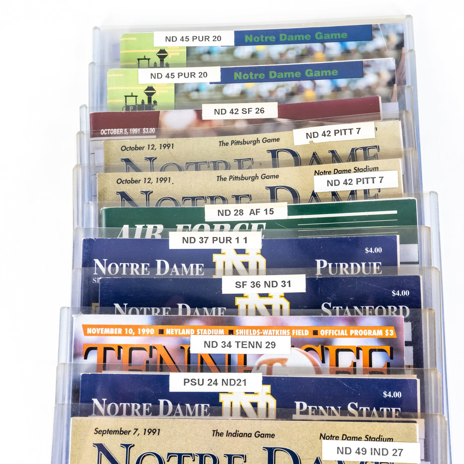 34 Assorted Notre Dame University Programs '68-'93 - 3