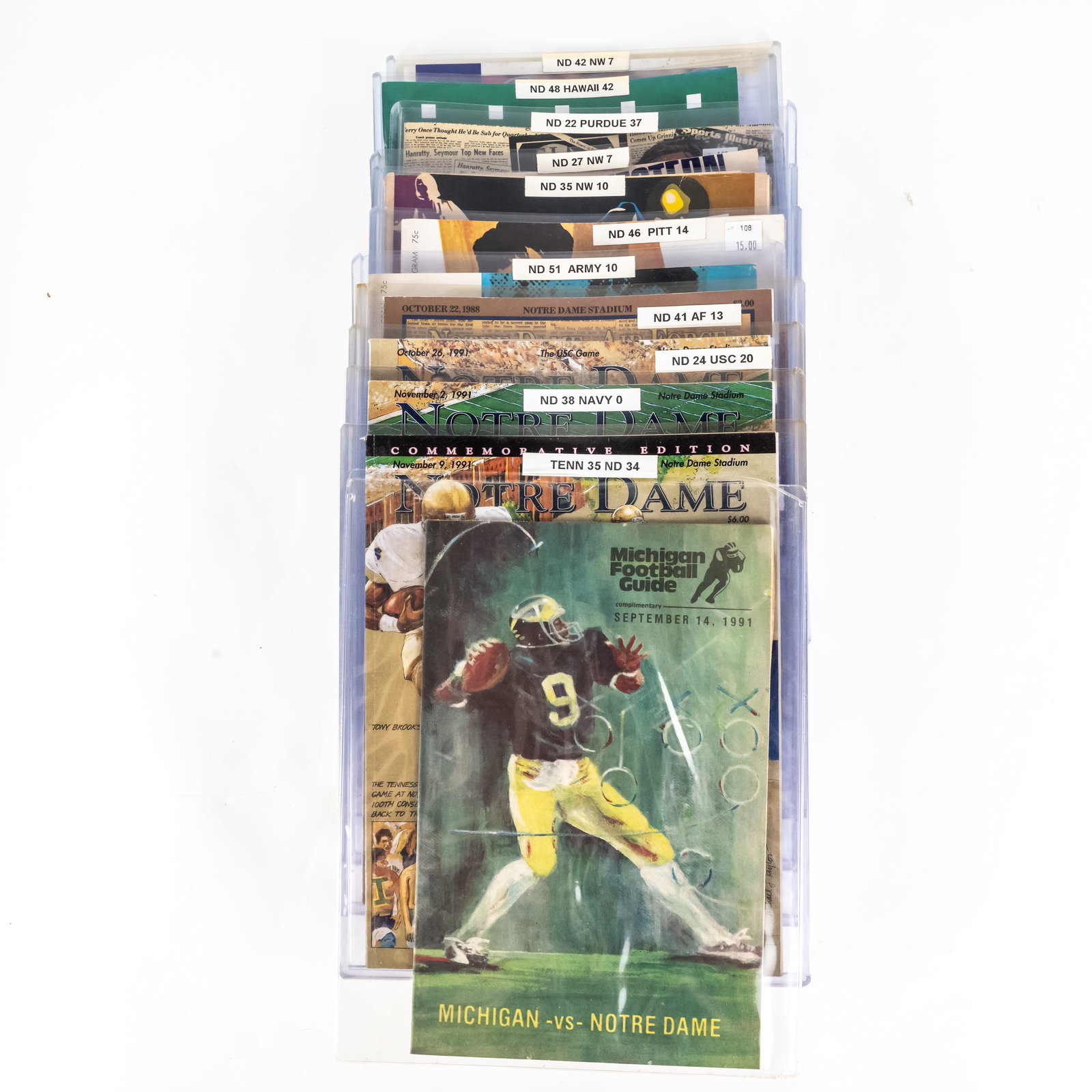 34 Assorted Notre Dame University Programs '68-'93 - 4