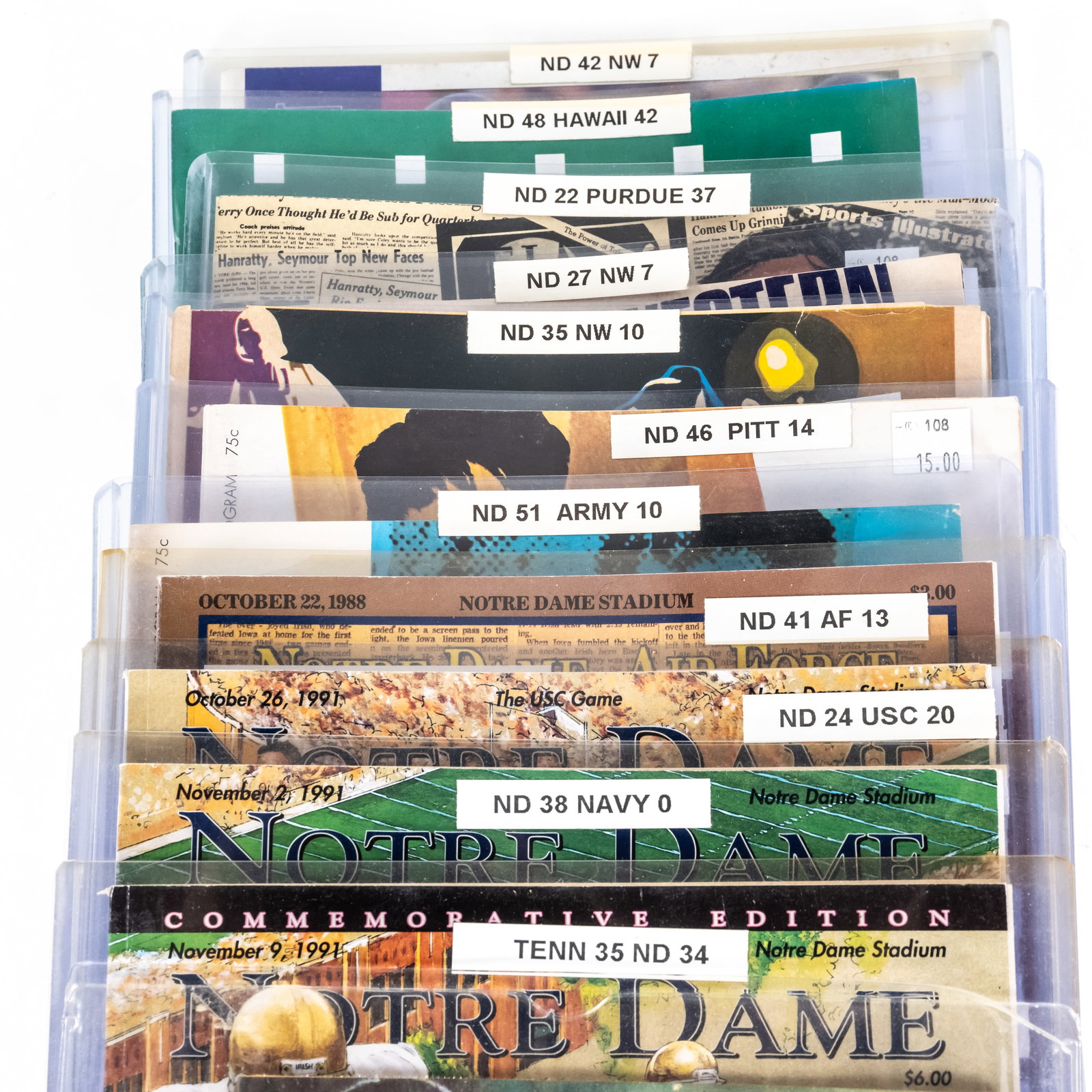 34 Assorted Notre Dame University Programs '68-'93 - 5