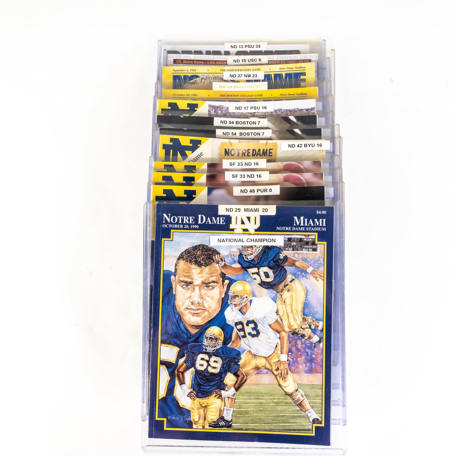34 Assorted Notre Dame University Programs '68-'93 - 6