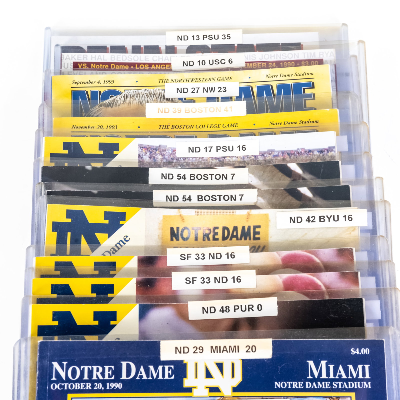 34 Assorted Notre Dame University Programs '68-'93 - 7