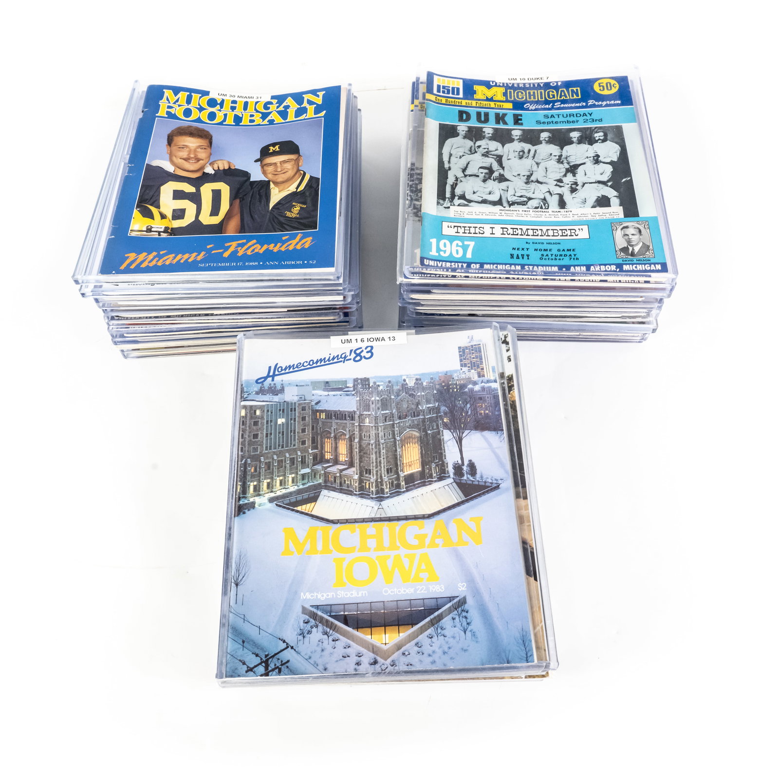 34 Assorted 1967-1990 Michigan University Programs (1 of 6)