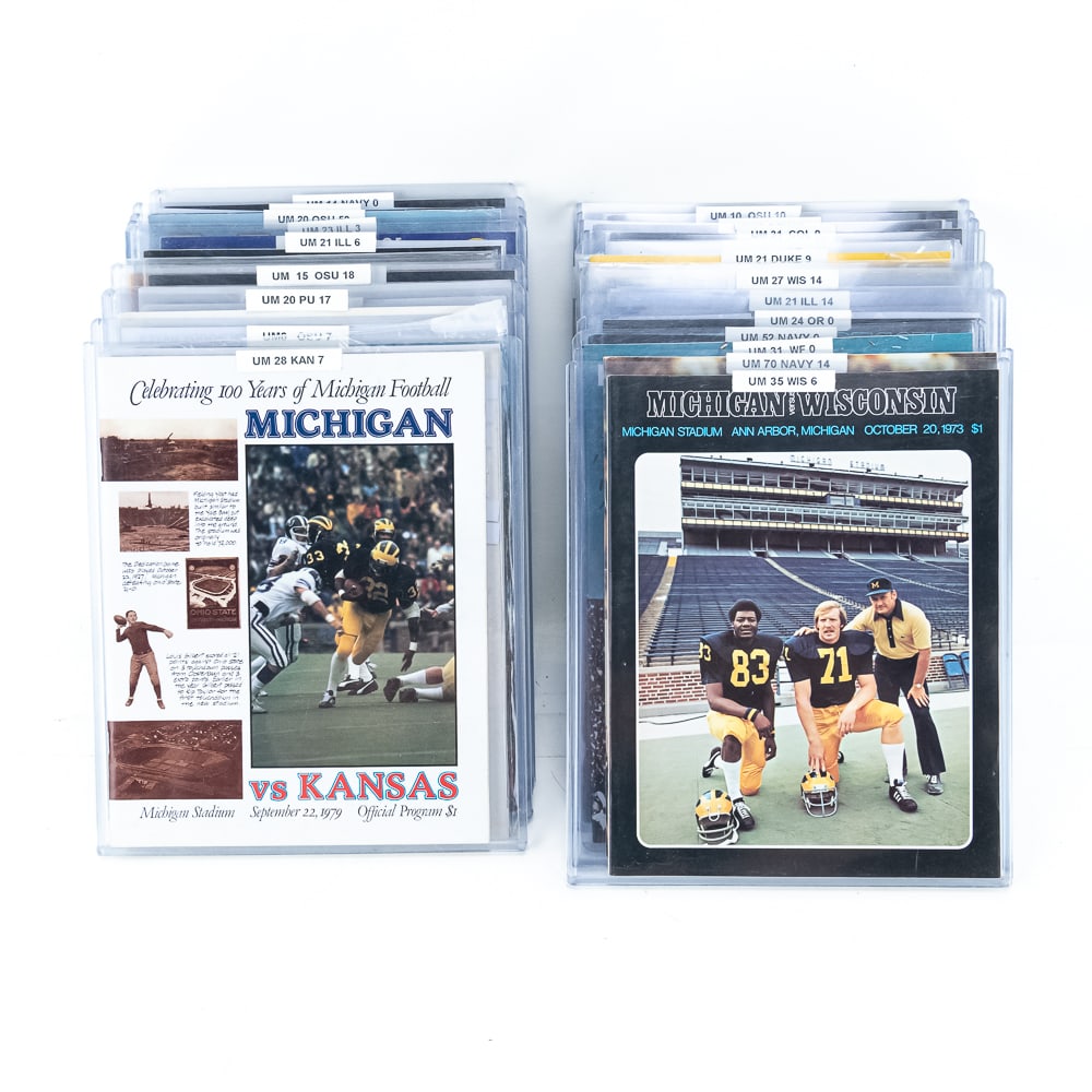 (30)60s-90s Michigan U Football Programs (1 of 8)