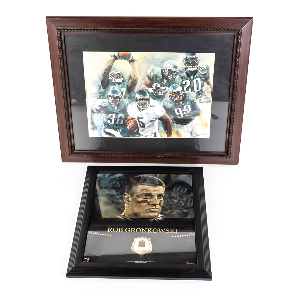 Rob Gronkowski LE Relic & Philadelphia Eagle Print (1 of 10)