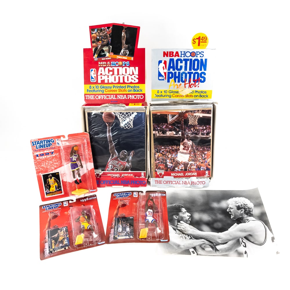 89 & 90 NBA Hoops Action Photos Starting Lineup + (1 of 10)