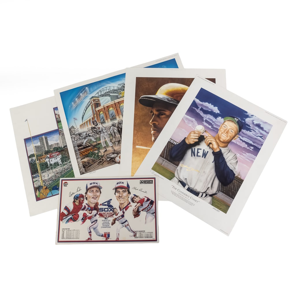 Collection of Assorted MLB Artist Signed Prints (1 of 14)