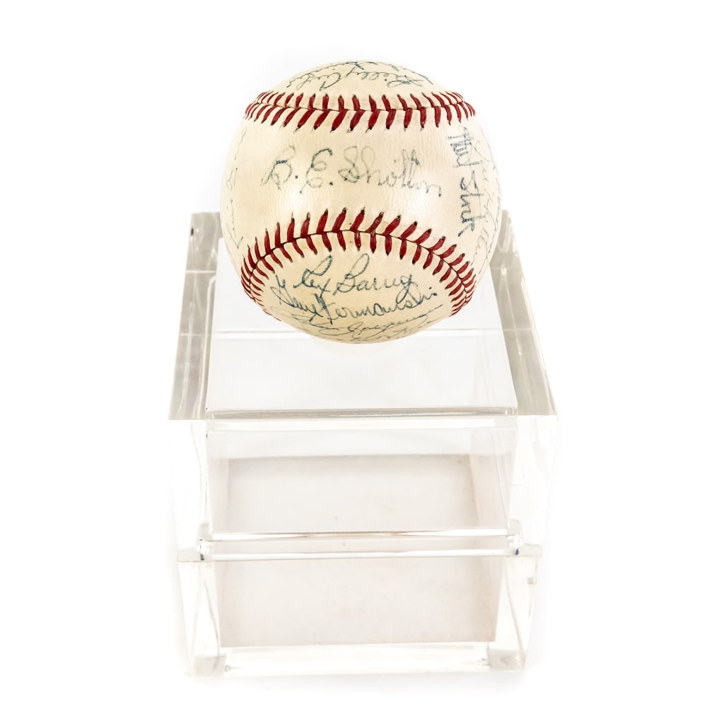 1950 Brooklyn Dodgers Team Signed Ball w Robinson (1 of 8)