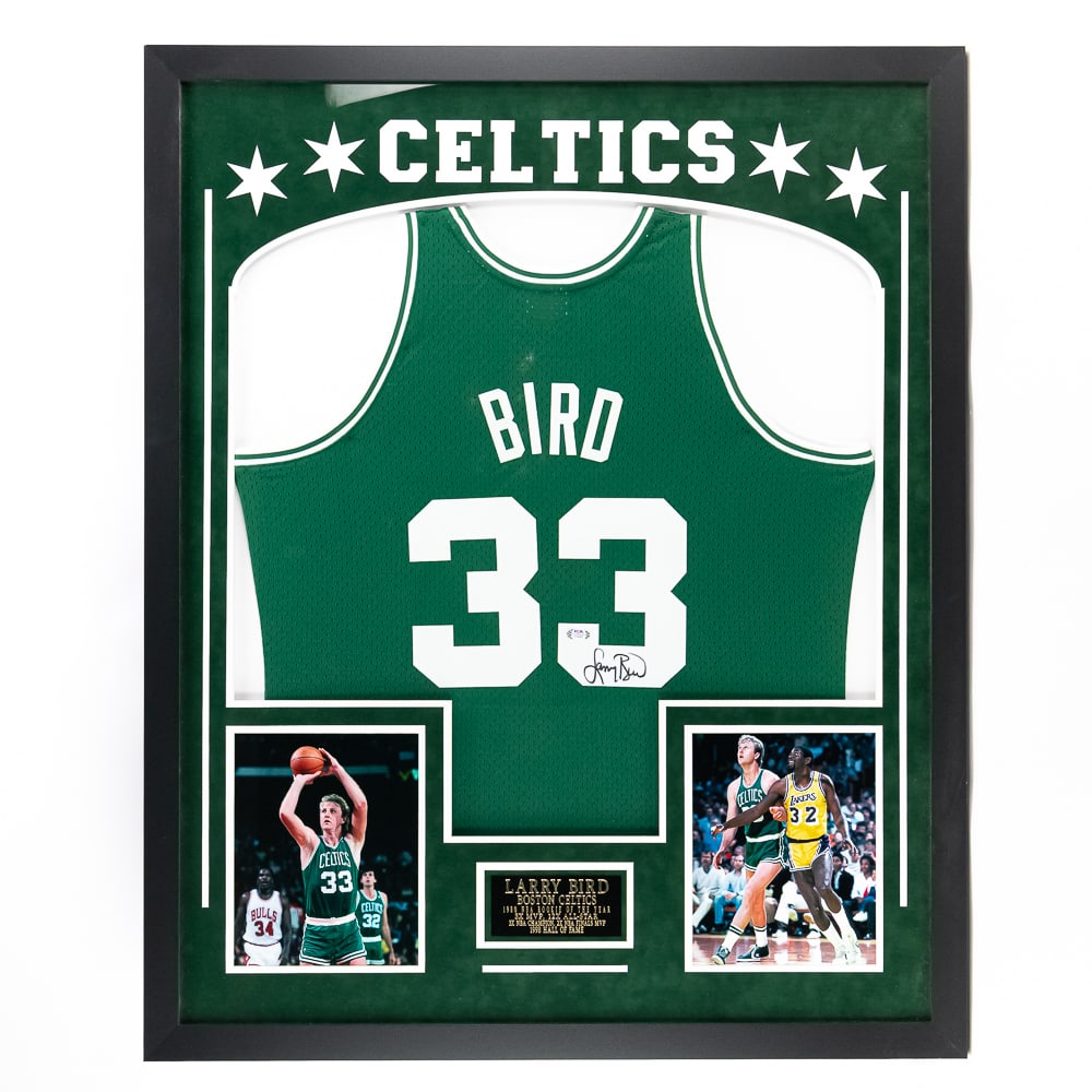 Framed Larry Bird AUTOGRAPHED Celtics Jersey PSA+ (1 of 7)