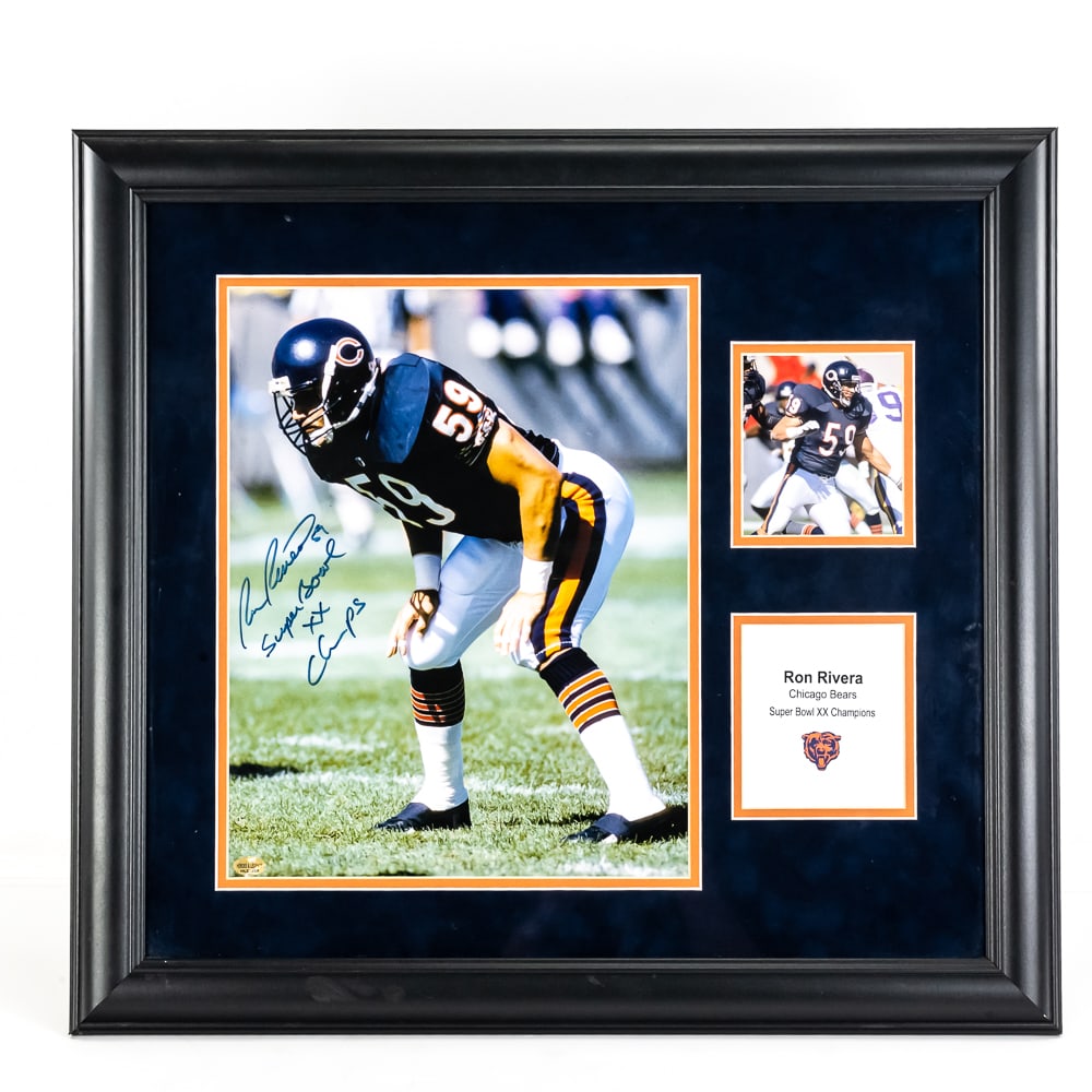 Framed Ron Rivera Autographed SB XX Print w Coa (1 of 6)