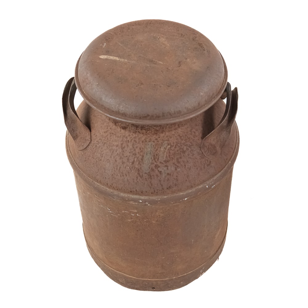 (2) Rustic Metal Milk Pails - 3