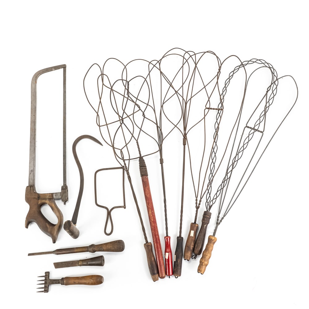 Vintage Wire Rug Beaters, Hay Hook, Misc Tools (1 of 12)