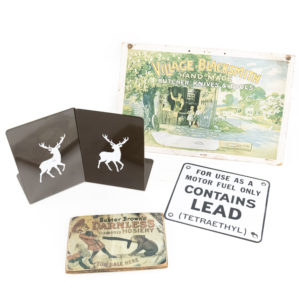 Repro Advertising Signs, Bookends (1 of 5)