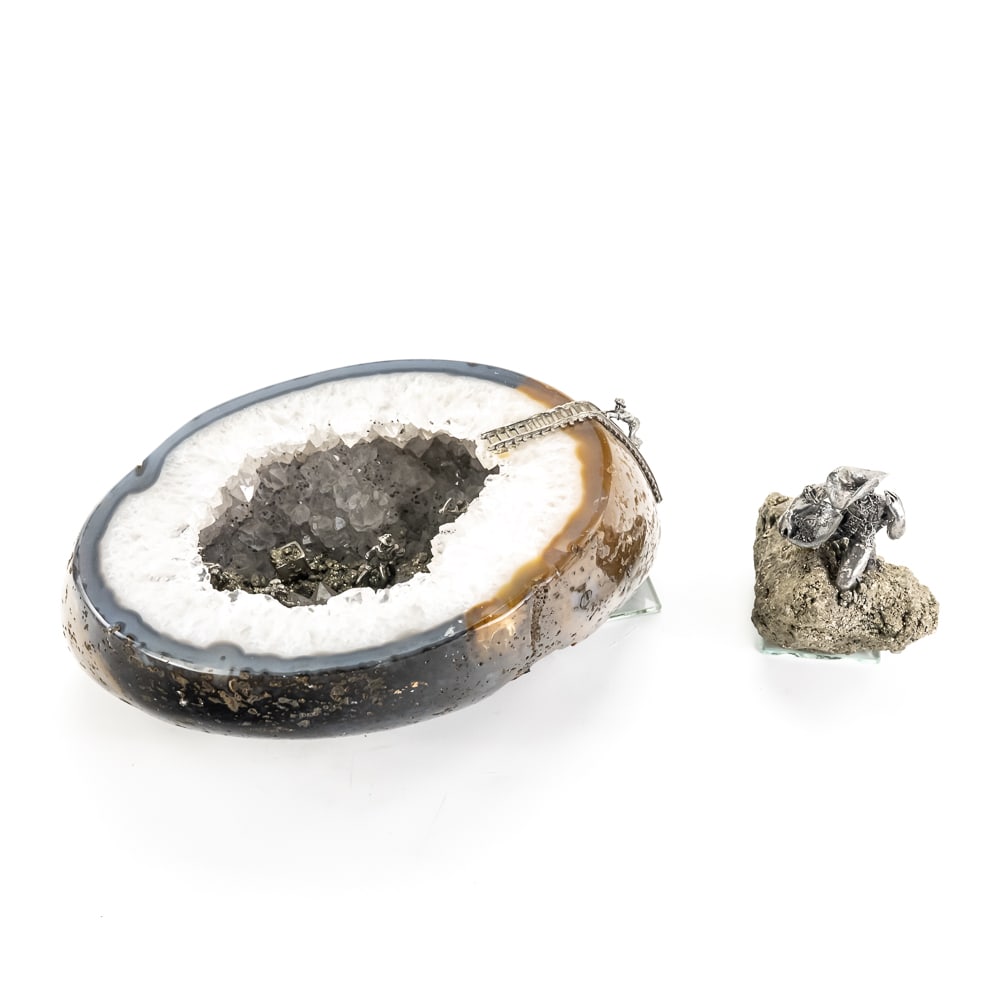 "Gold Rush" Polished Agate Geode & Pyrite Figurine (1 of 12)
