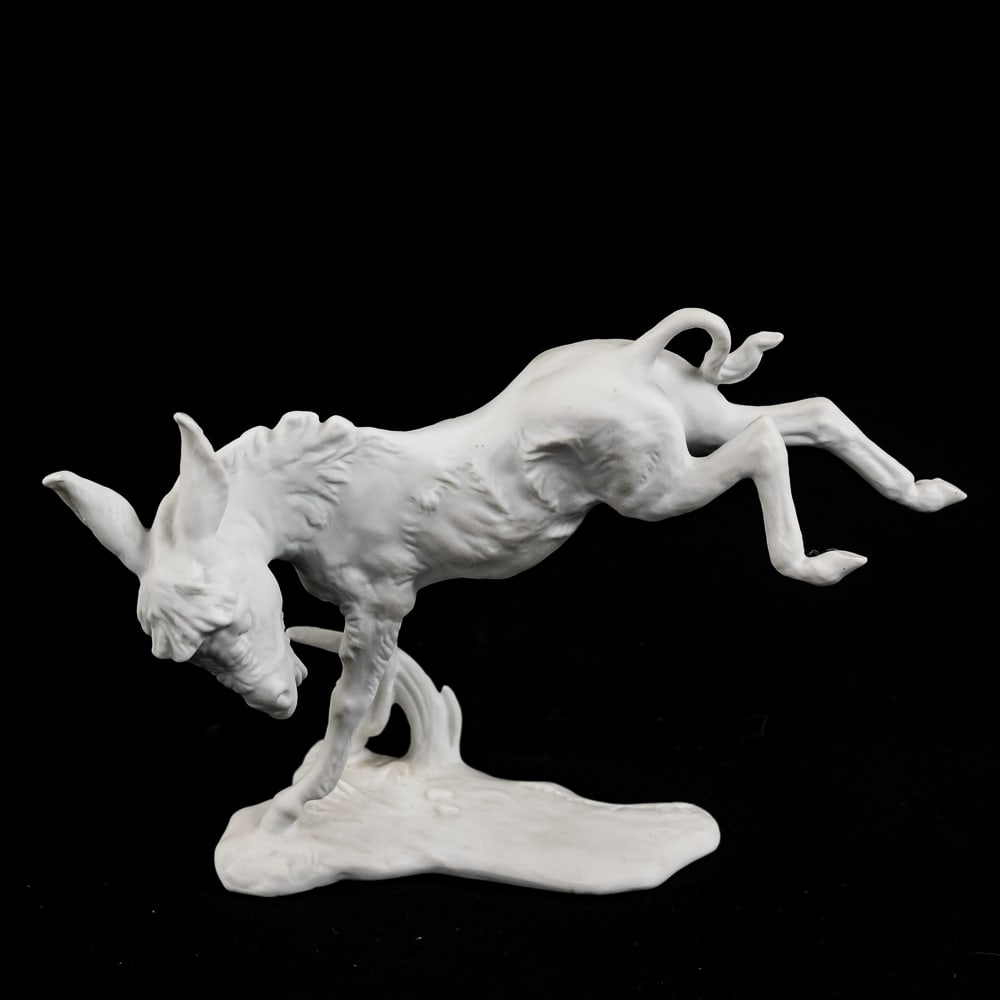 Kaiser #389 Kicking Donkey White Bisque Figurine (1 of 10)